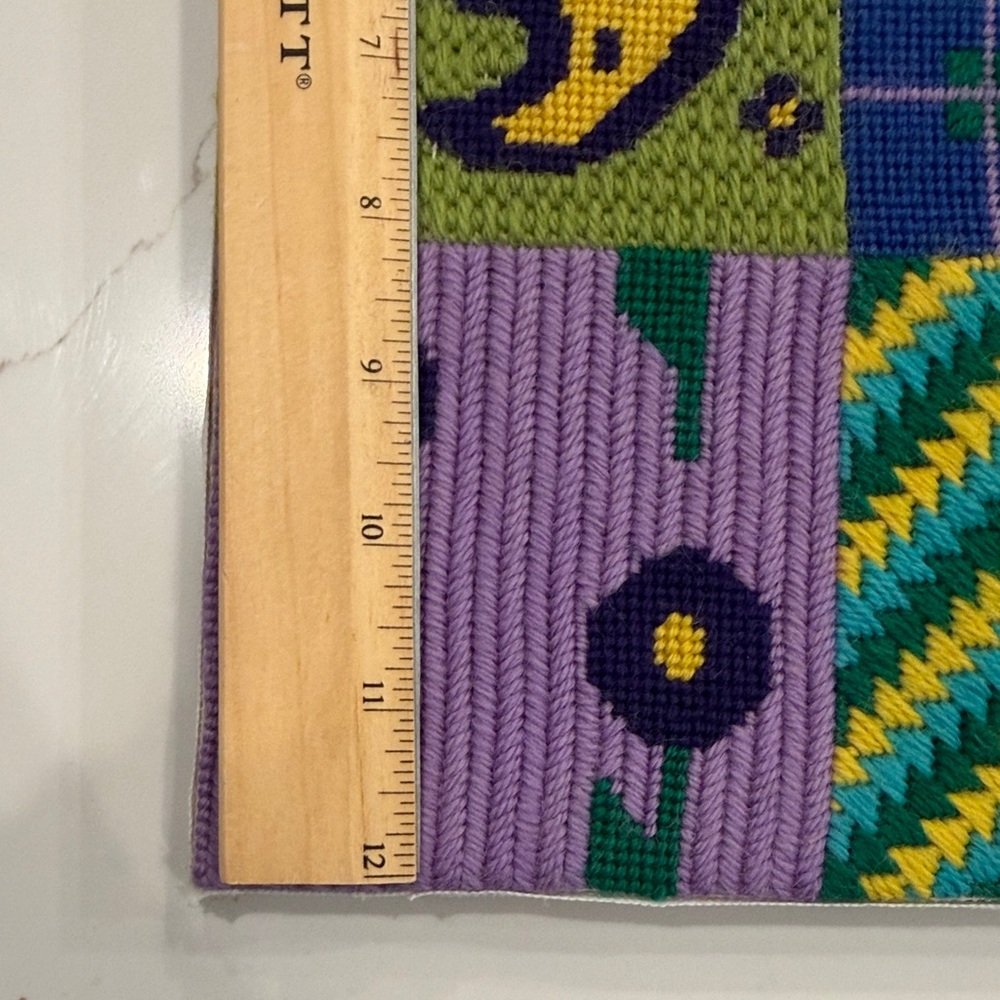 Vintage Needlepoint Sampler Geometric Patterns - Picture 7 of 8